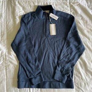 NWT Tommy Bahama - Men’s Blue Half-Zip Pullover Sweater - Flip Coast - Size L